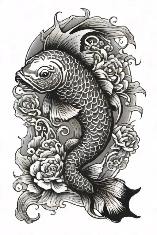 Koi Fish tattoo design idea