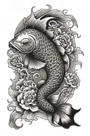 Koi Fish tattoo design idea
