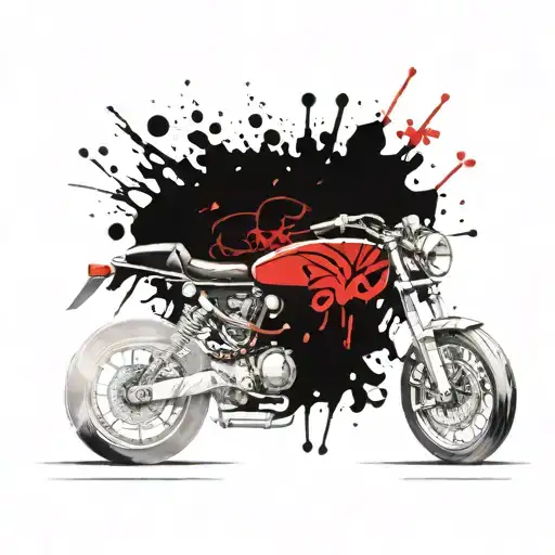 motor bike tattoo design idea