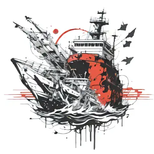 burn all the boats tattoo design idea