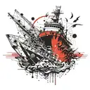 burn all the boats tattoo design idea
