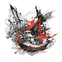 burn all the boats tattoo design idea