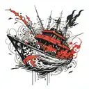 burn all the boats tattoo design idea