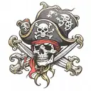 pirate flag tattoo design idea