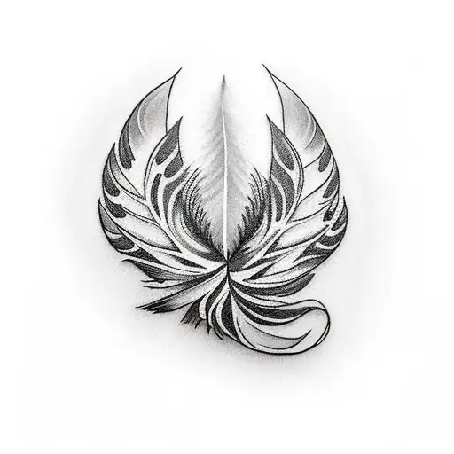 lighting with a feather tattoo design idea