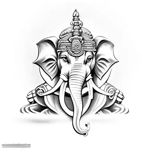 ganesha god tattoo design idea