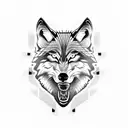 wolf teeth marks tattoo design idea