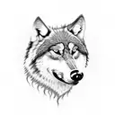 wolf teeth marks tattoo design idea