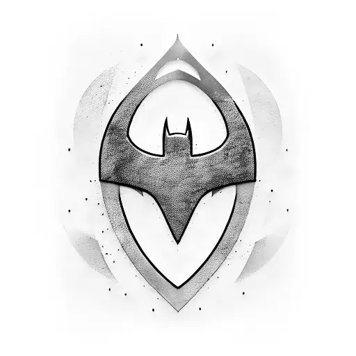 batman logo with birthdate tattoo design idea
