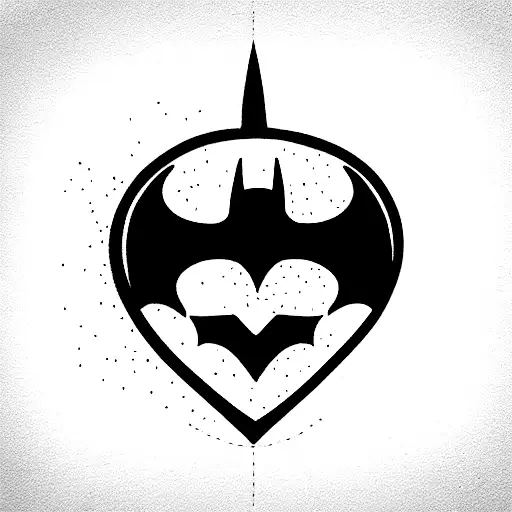 batman logo combined tattoo design idea