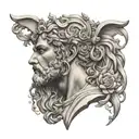 Greek mythology tattoo that express Intel  and overthinking  tattoo design idea