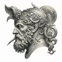 Greek mythology tattoo that express Intel  and overthinking  tattoo design idea