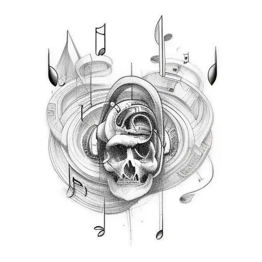 vertical tattoo on the tricep related to music that can cover another vertical tattoo tattoo design idea