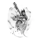 vertical tattoo on the tricep related to music that can cover another vertical tattoo tattoo design idea