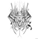 vertical tattoo on the tricep related to music that can cover another vertical tattoo tattoo design idea