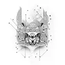 vertical tattoo on the tricep related to music tattoo design idea