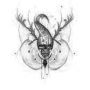 vertical tattoo on the tricep related to music tattoo design idea