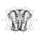elephant tattoo design idea