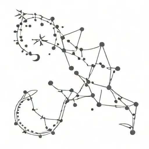 Scorpio and Leo constellation tattoo design idea