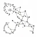 Scorpio and Leo constellation tattoo design idea