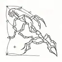Scorpio and Leo constellation tattoo design idea