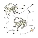 Scorpio and Leo constellation tattoo design idea