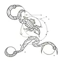 Scorpio and Leo constellation tattoo design idea