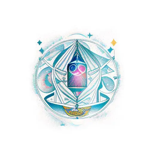 libra aquarius tattoo design idea