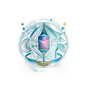 libra aquarius tattoo design idea