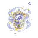 libra aquarius tattoo design idea