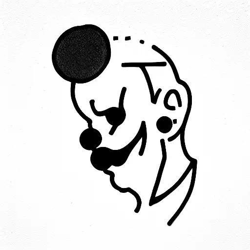 smoking clown tattoo design idea