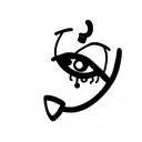 smoking clown tattoo design idea