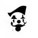 smoking clown tattoo design idea