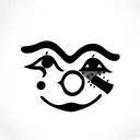 smoking clown tattoo design idea