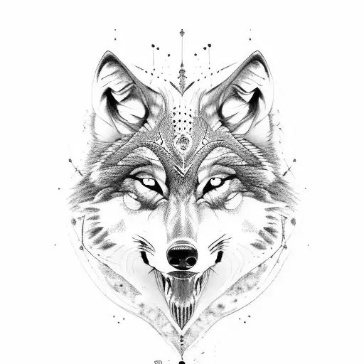 wolf's bite traces, neck tatoo tattoo design idea