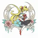 sailor moon tattoo design idea