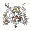 sailor moon tattoo design idea