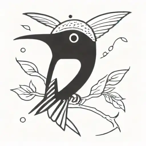 Hummingbird tattoo design idea