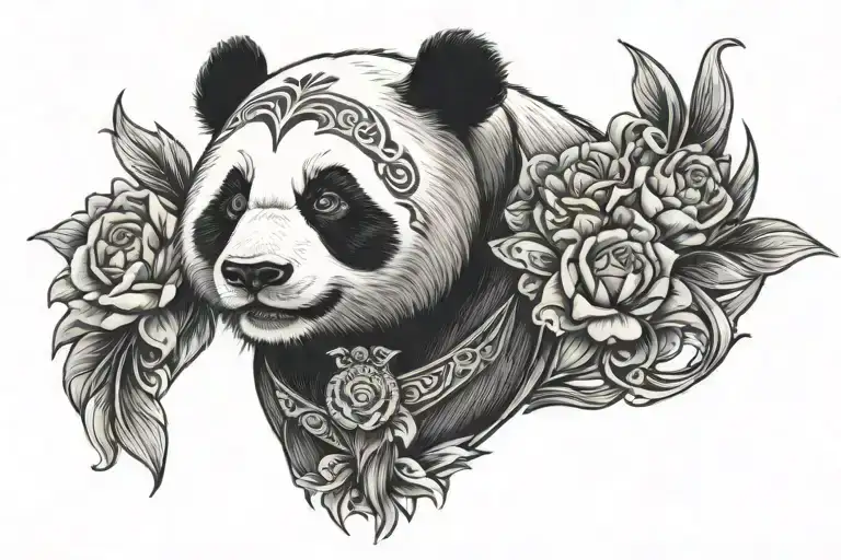 Panda tattoo design idea
