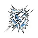 Lightning Bolt with clouds  tattoo design idea