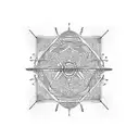 lines and patterns, 20 cm x 30 cm, related to space, upper arm, filler tattoo  tattoo design idea