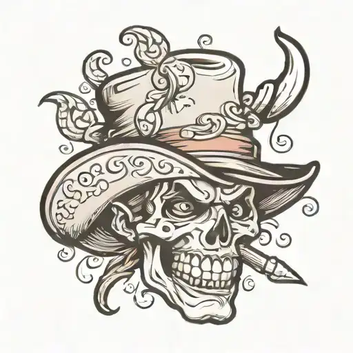 howdy with tooth hat  tattoo design idea