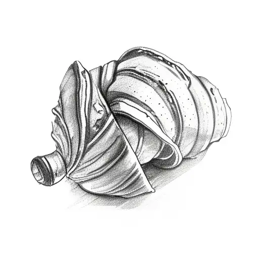 espresso and croissant tattoo design idea