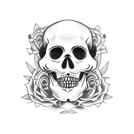 base guitar with a dia de los muertos skull tattoo design idea
