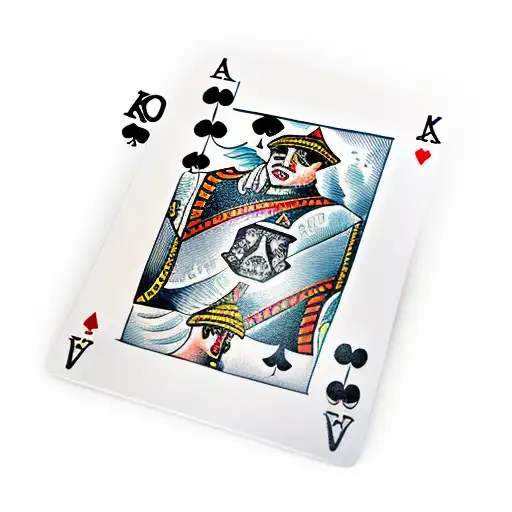 deck of cards with letters MR tattoo design idea