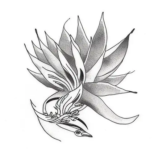 Bird of Paradise tattoo design idea