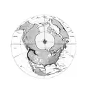 A map of the world with the client's favorite travel destinations (Australia, Canada, Colombia) marked, showcasing their love for exploring new places. tattoo design idea