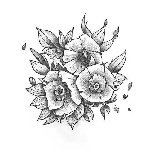 cigana com flores tattoo design idea