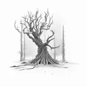 Dead Tree tattoo design idea