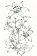 Rectangles and Lily's.  tattoo design idea